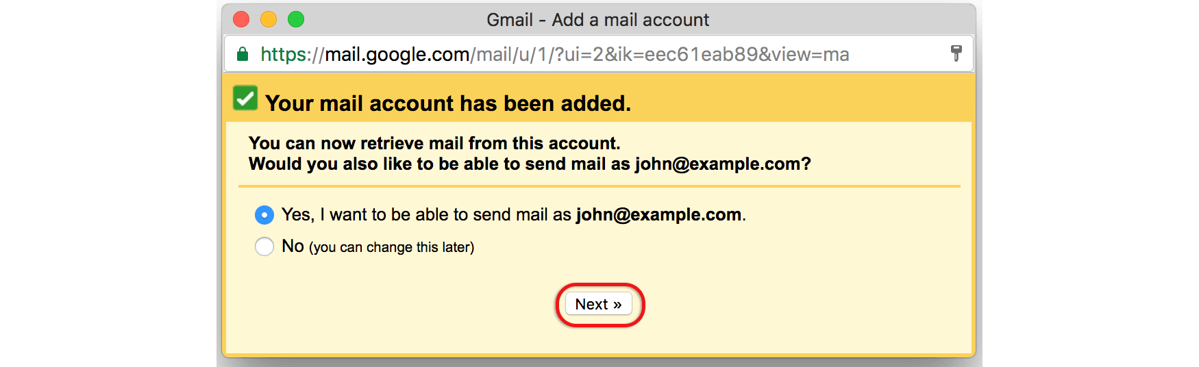 Gmail to Email Step 9